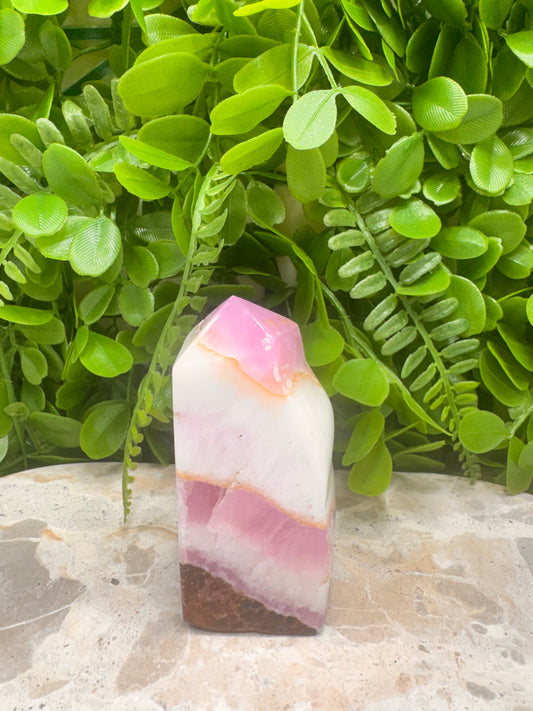 Pink Aragonite Freeform Point 268g