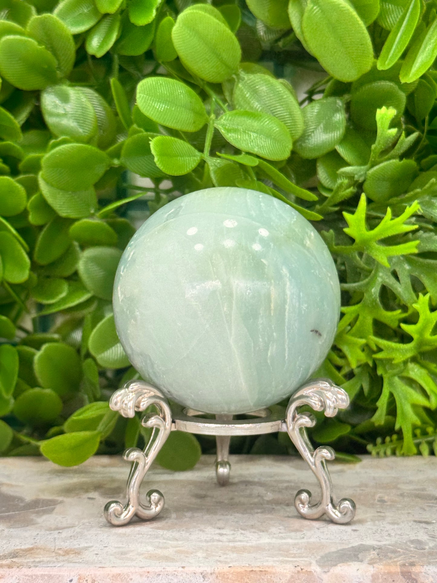 Sky Blue Opal Sphere 429g