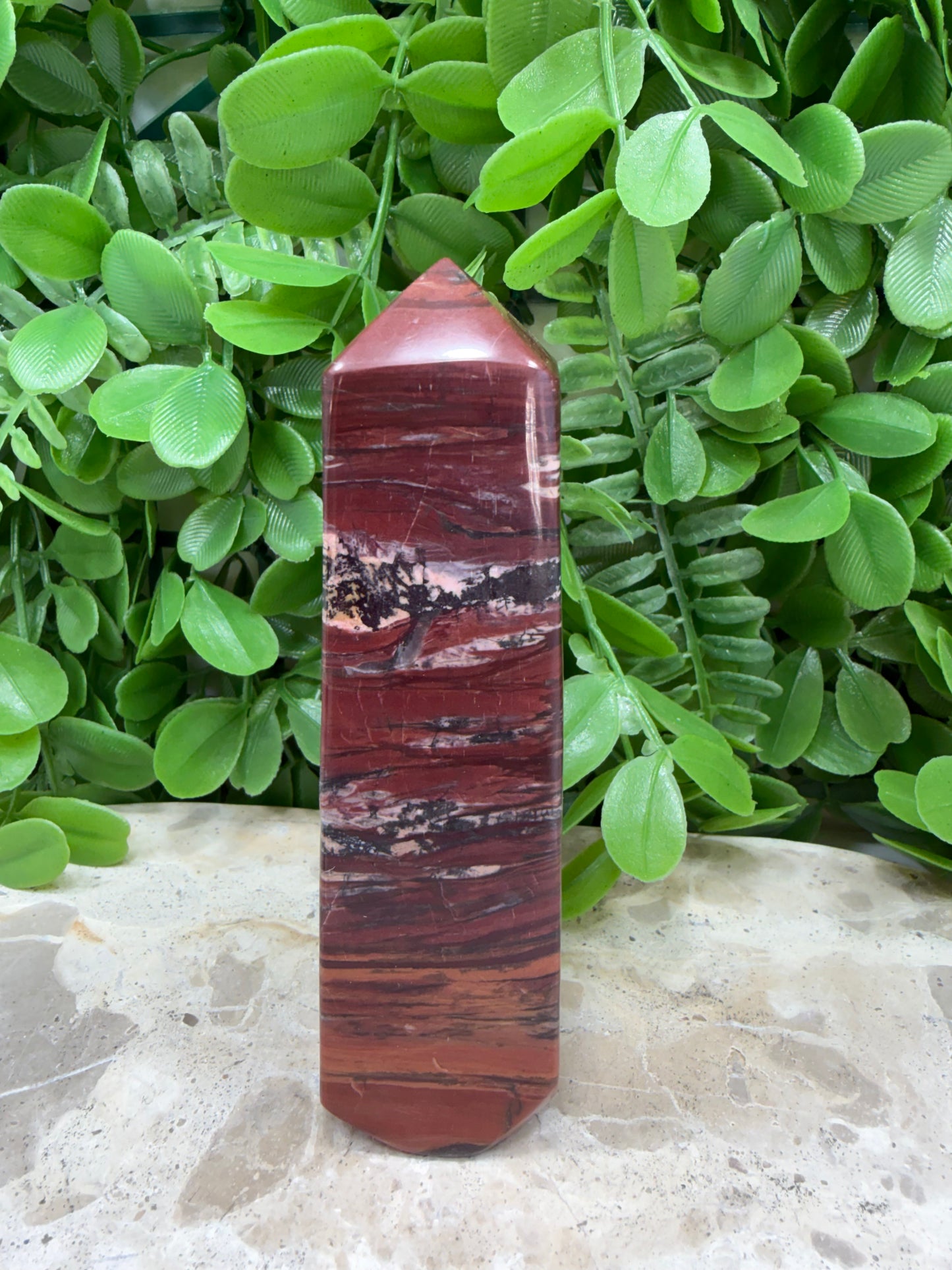 Tiger Ore/Rhodonite Tower 316g