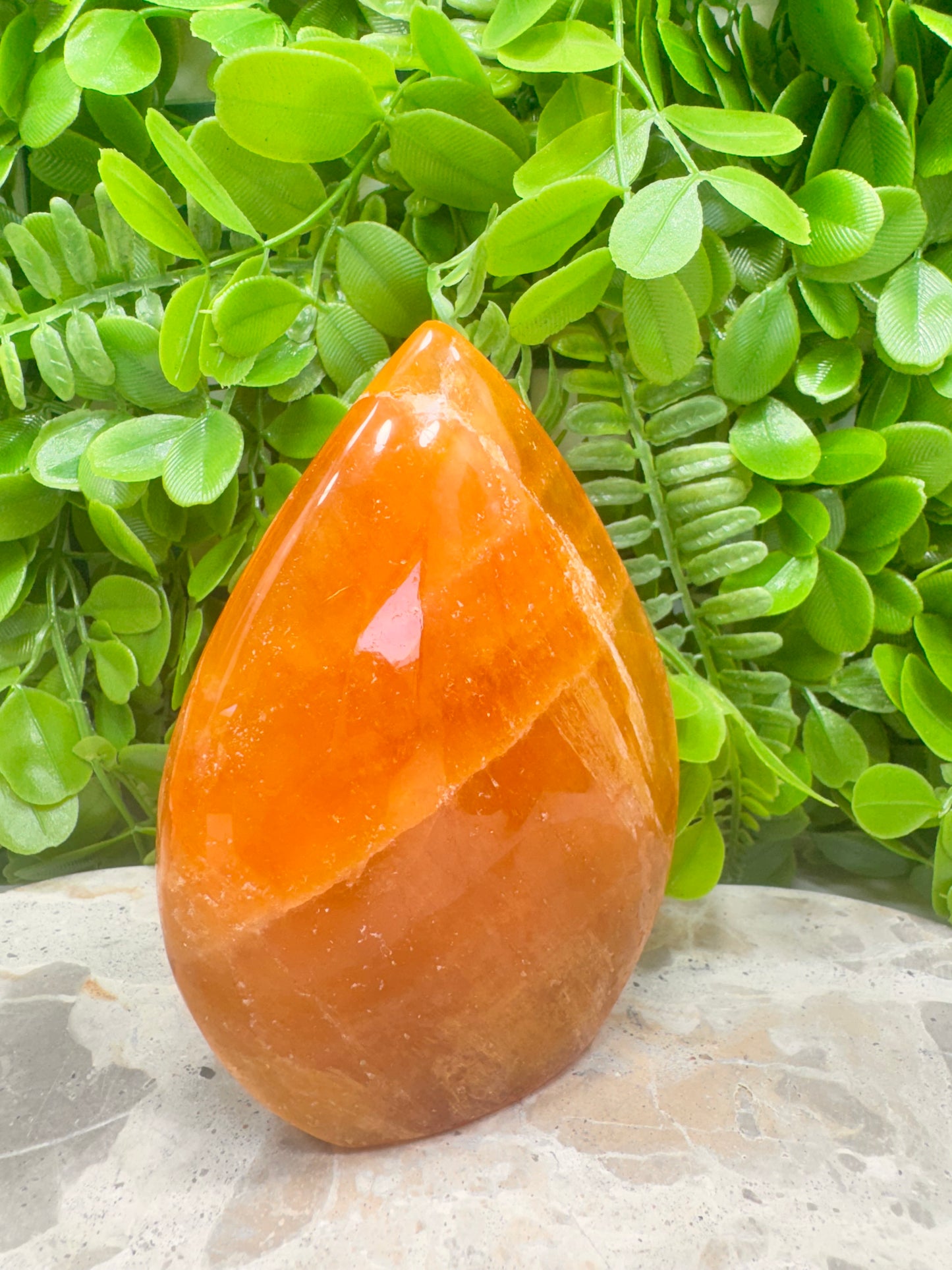 Crystalised Orange Calcite Flame 594g