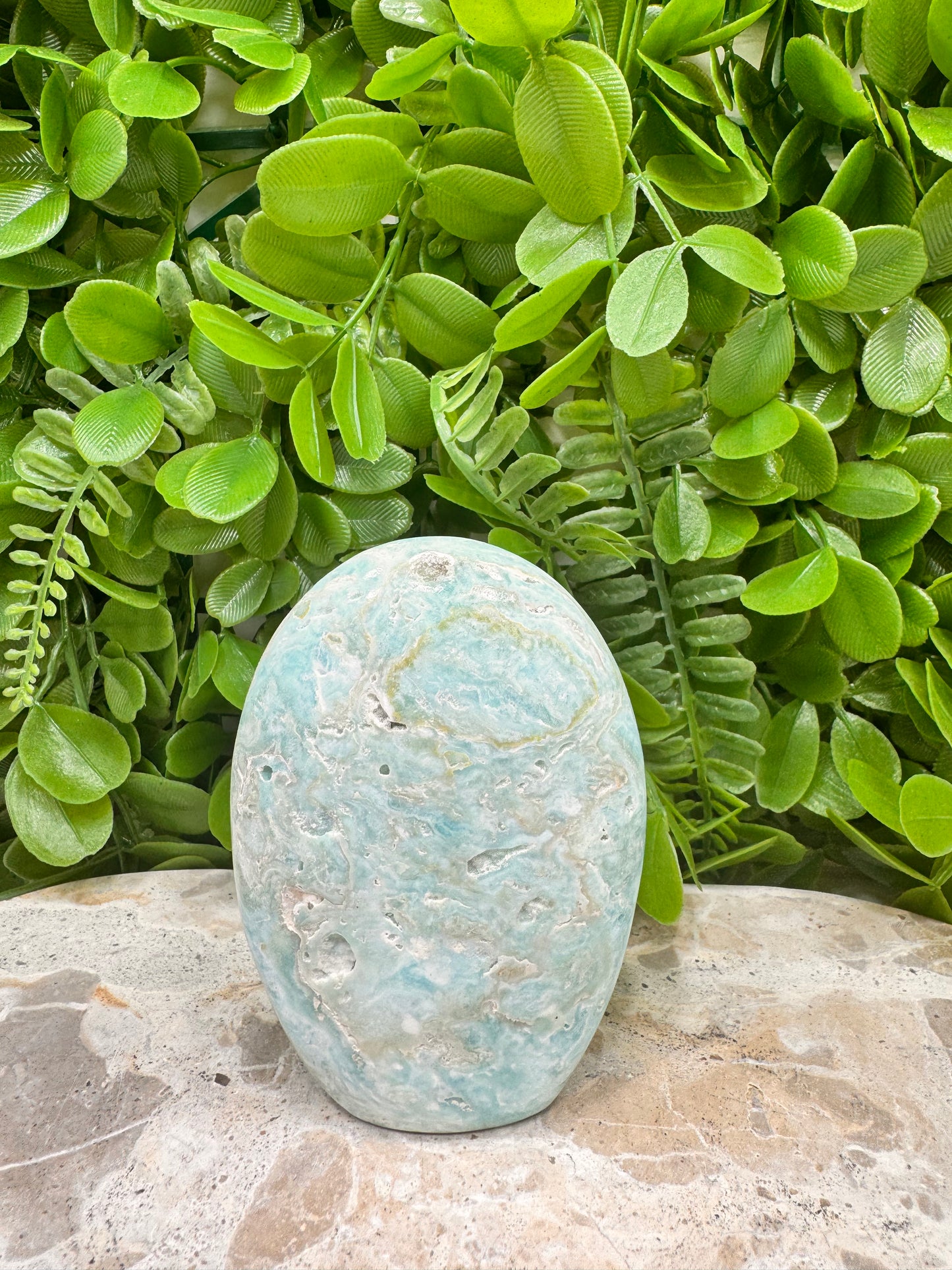 Standing Blue Aragonite/Smithsonite 308g