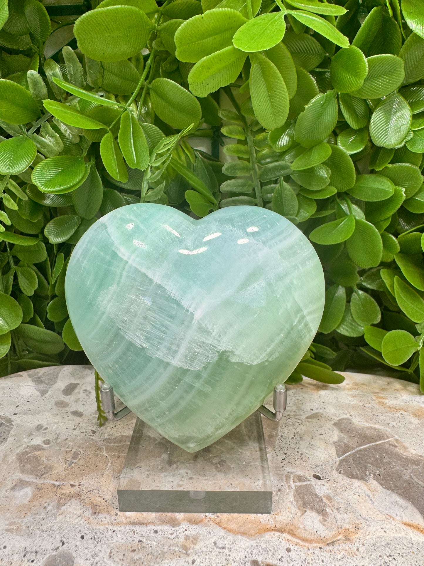 Pistachio Calcite Heart 310g