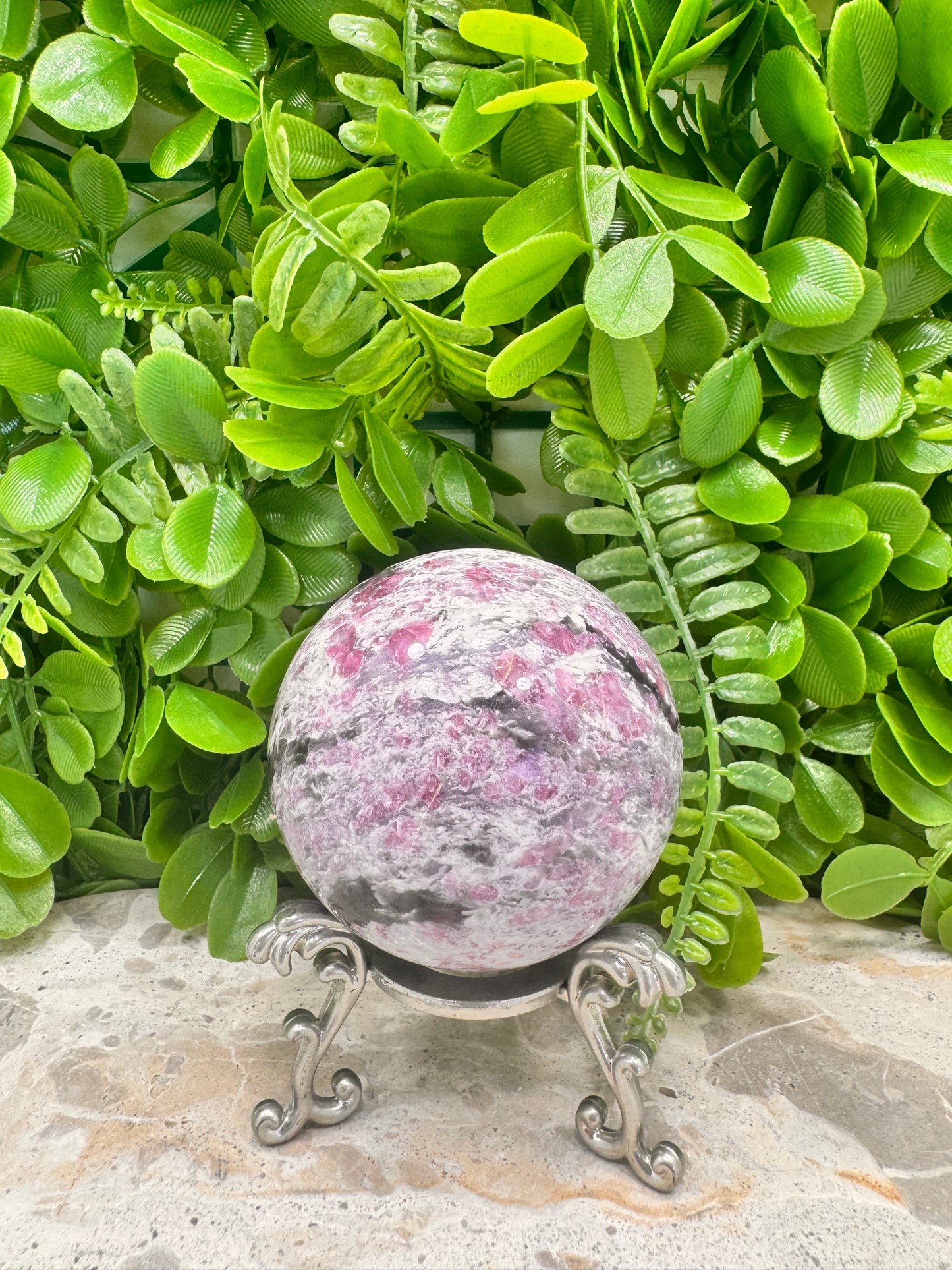 Pink Tourmaline Sphere 460g