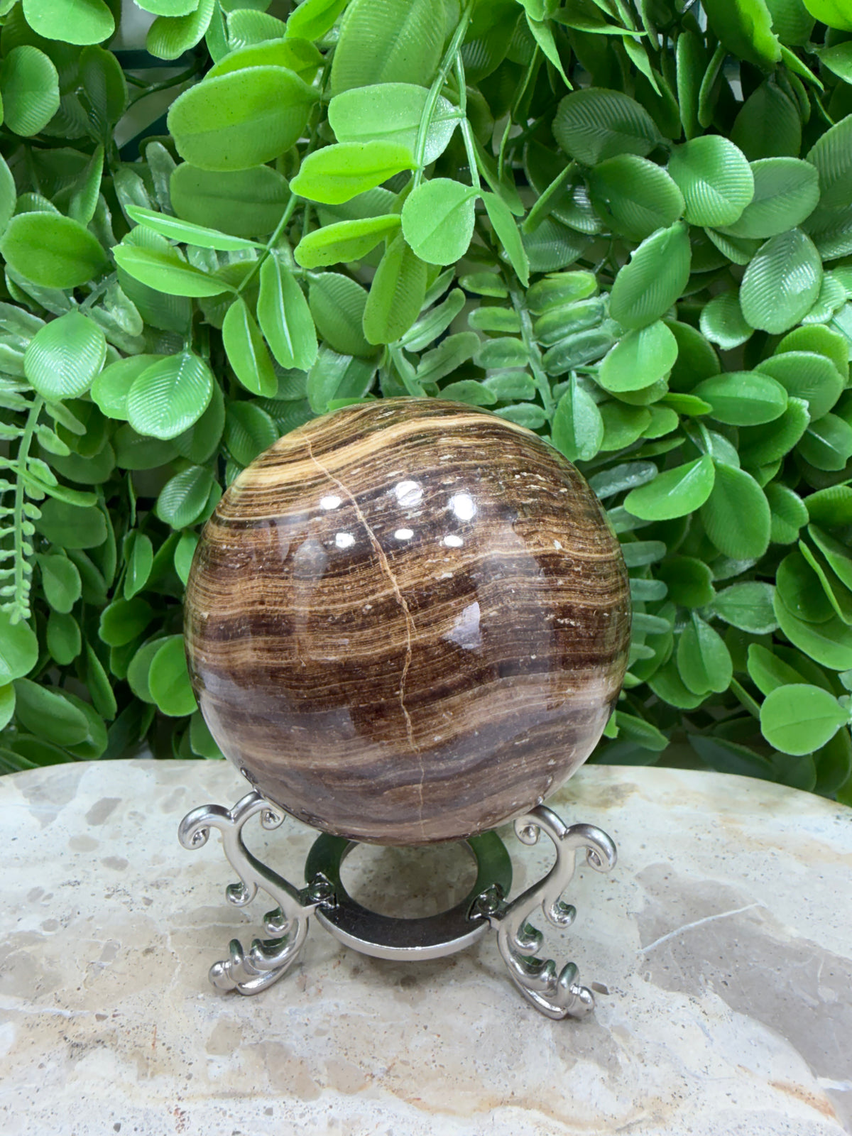 Chocolate Calcite Sphere | Grounding • Emotional Balance • Inner Strength