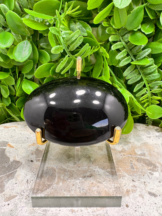 Black Obsidian Palm Stone 126g