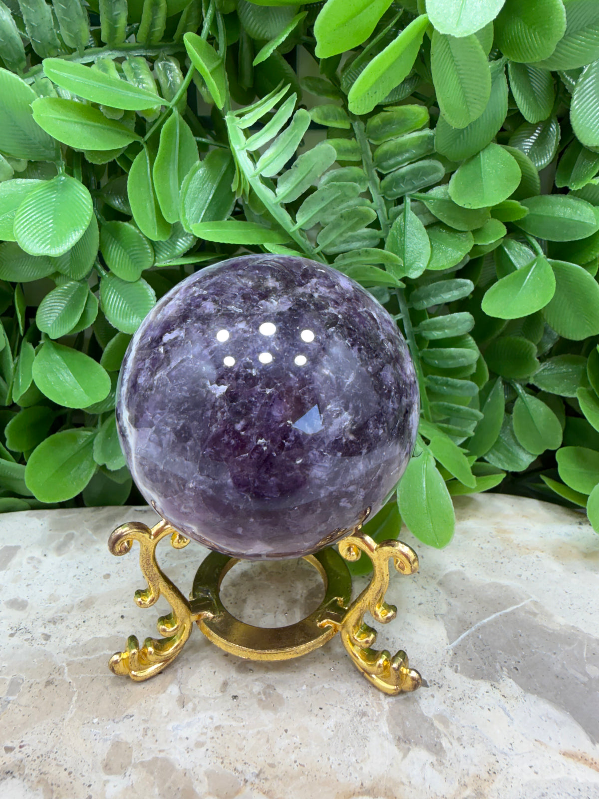 Chevron Amethyst Sphere 338g