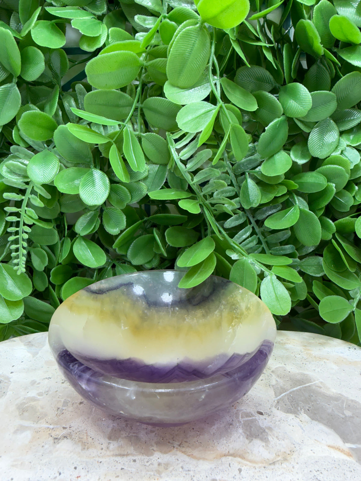 Purple, Yellow Fluorite Bowl | Clarity • Focus • Balance