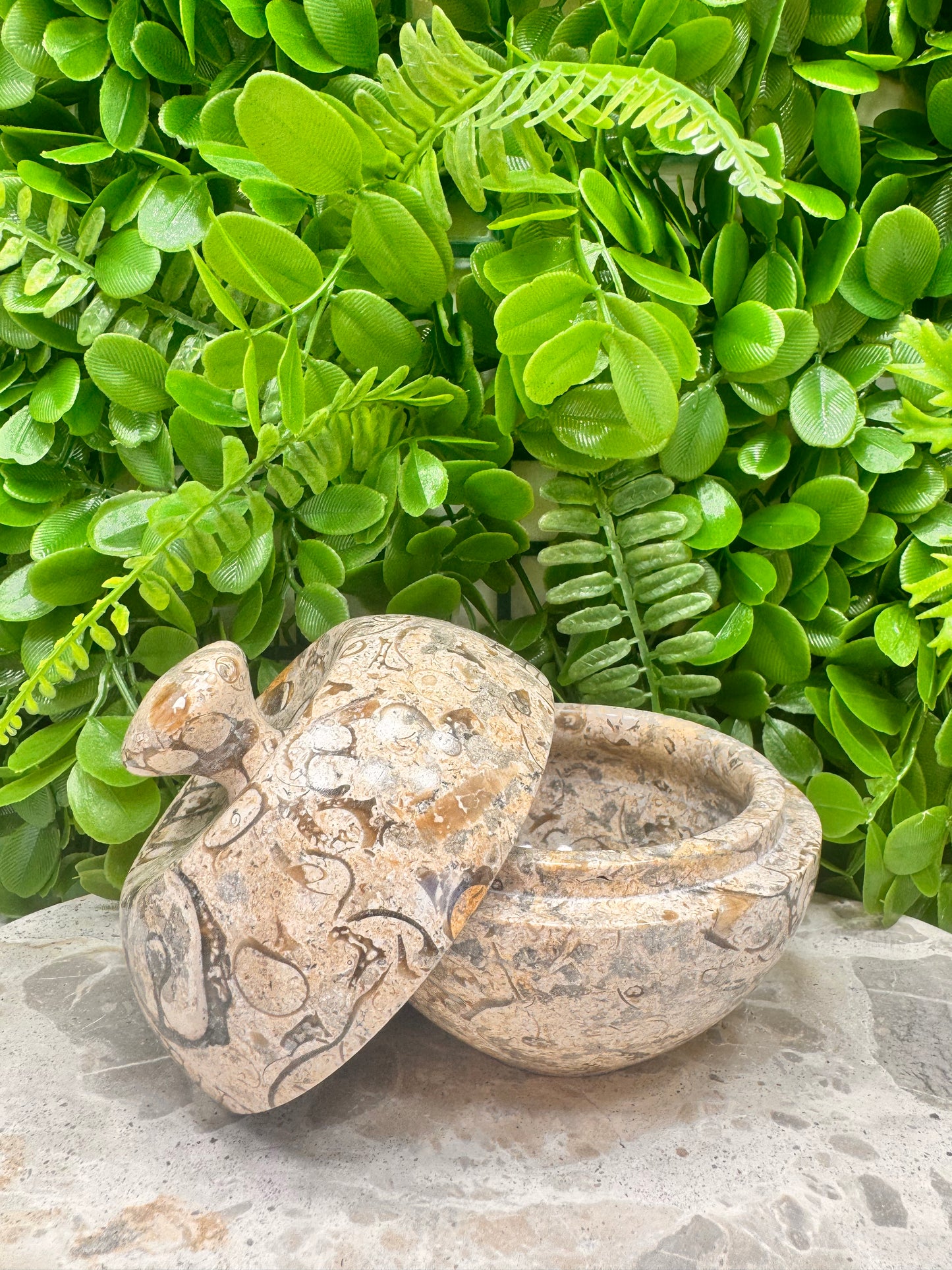 Shell Jasper Apple Bowl with Lid 556g
