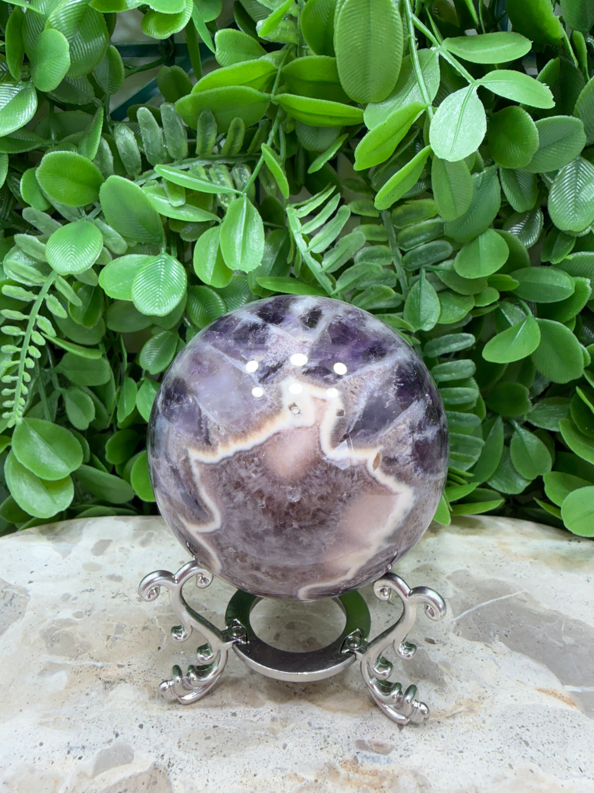 Flower Amethyst Sphere 506g