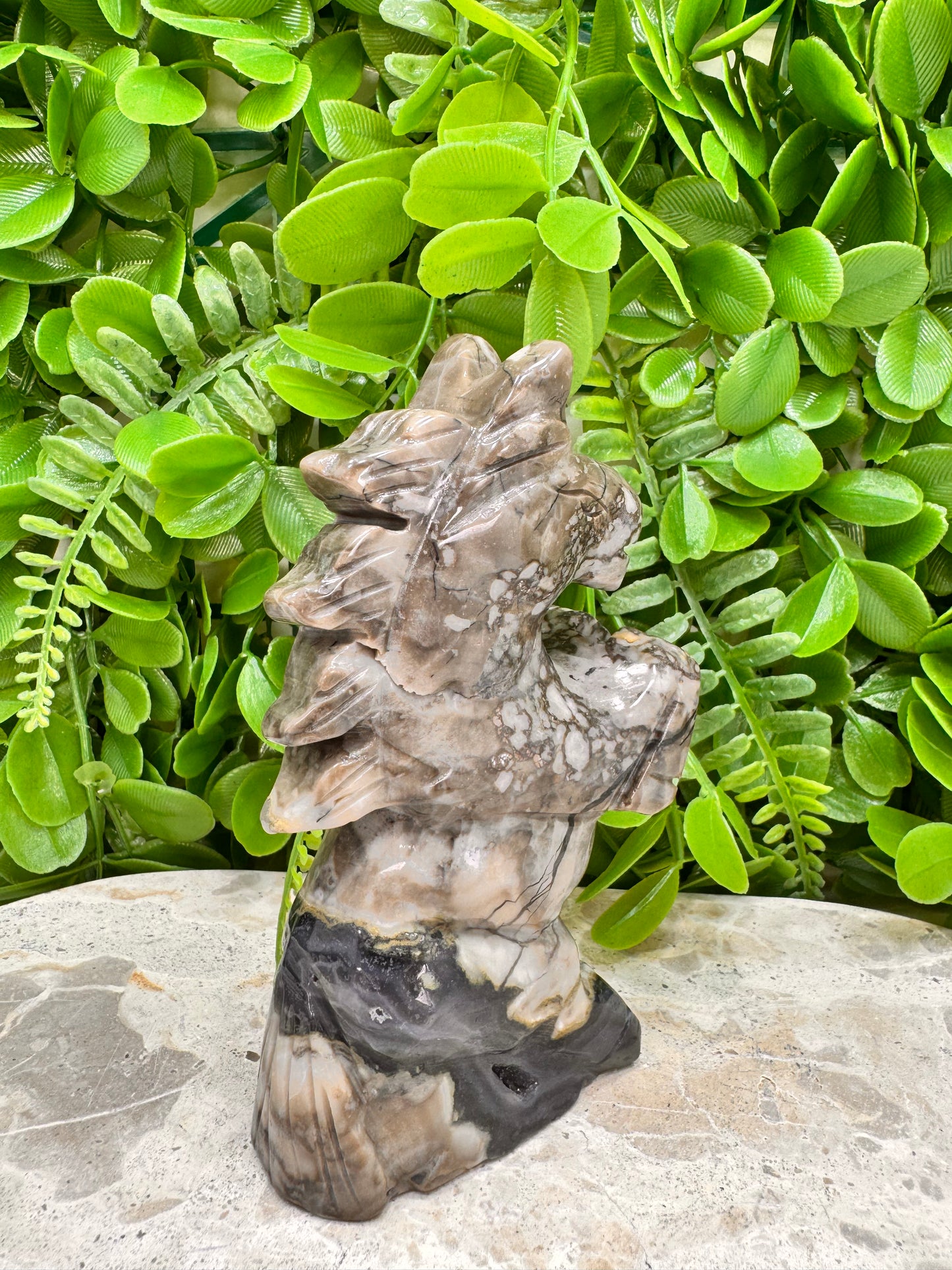 Volcanic Agate Horse 406g