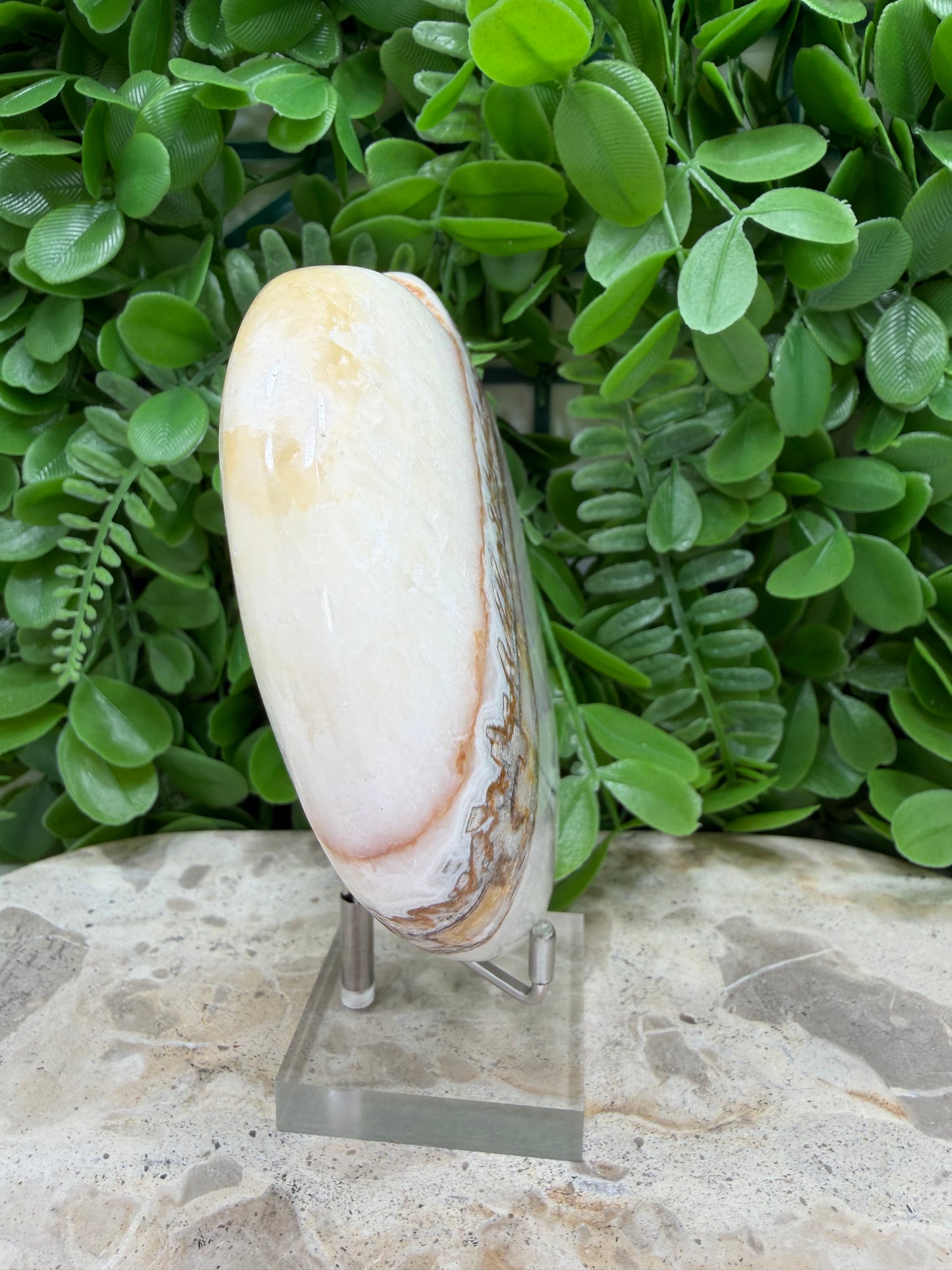 Dendritic Silky White Calcite Heart 808g