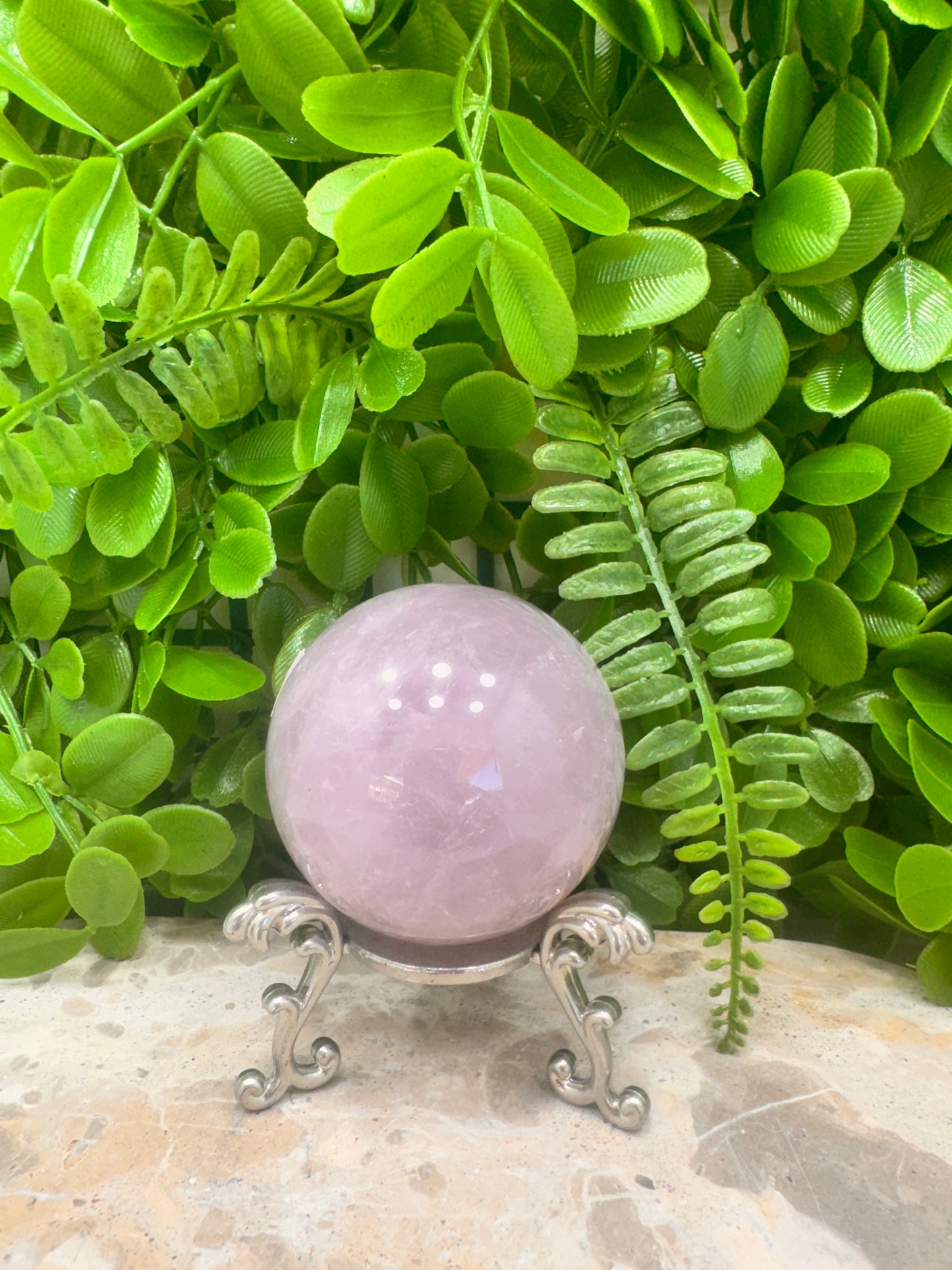 Lavender Rose Quartz Sphere 310g