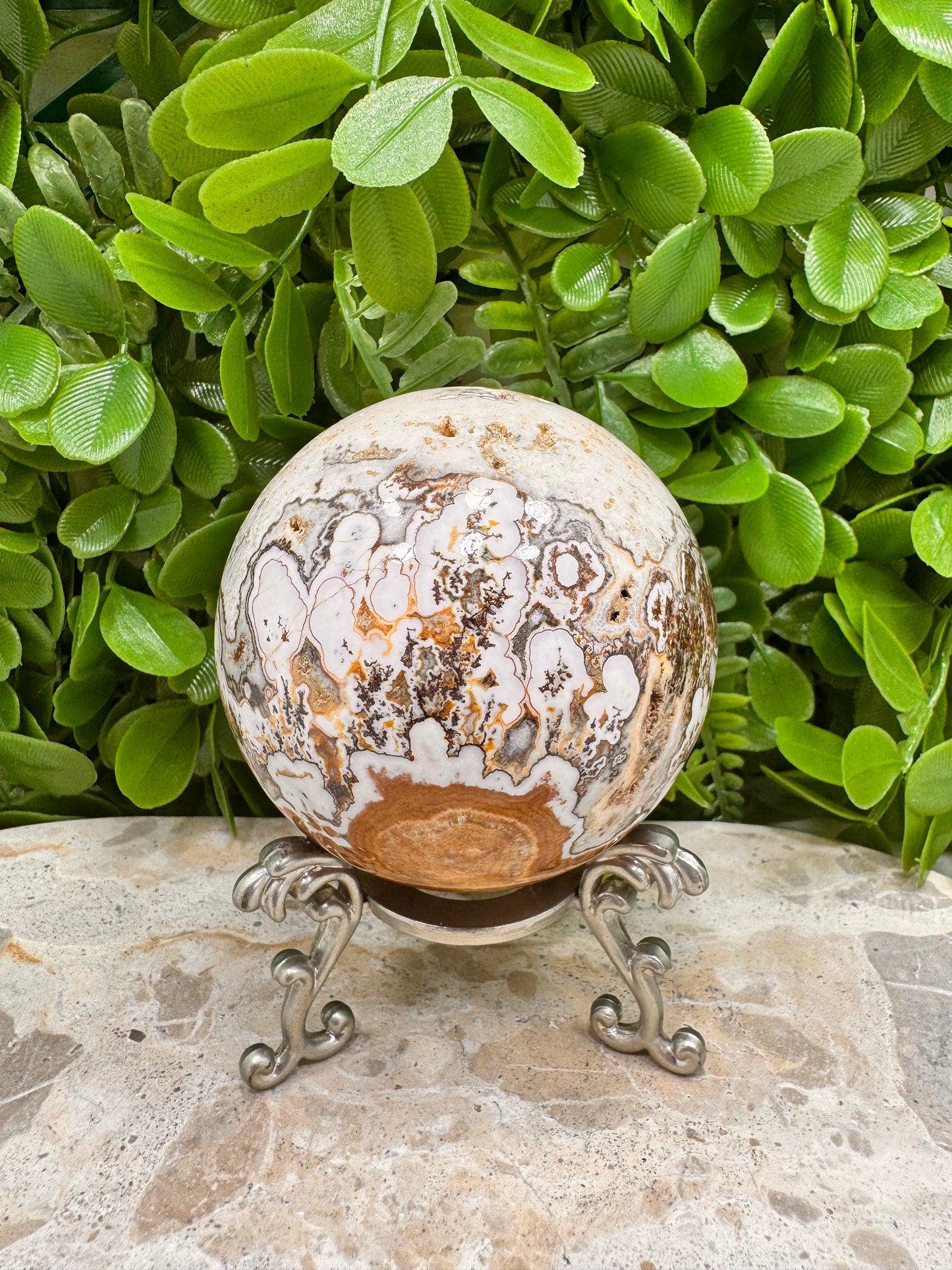 Dendritic Ocean Root Jasper Sphere 540g