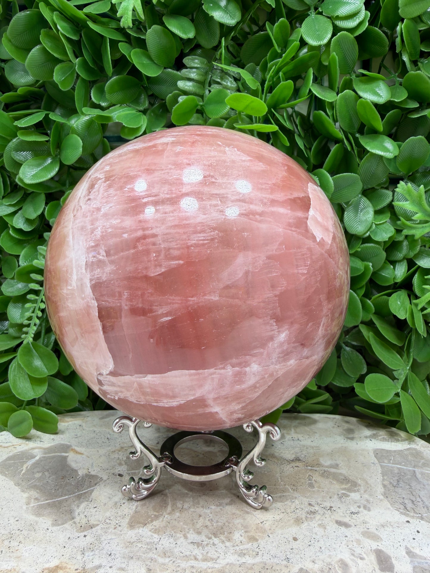 Rose Calcite Sphere 3242g