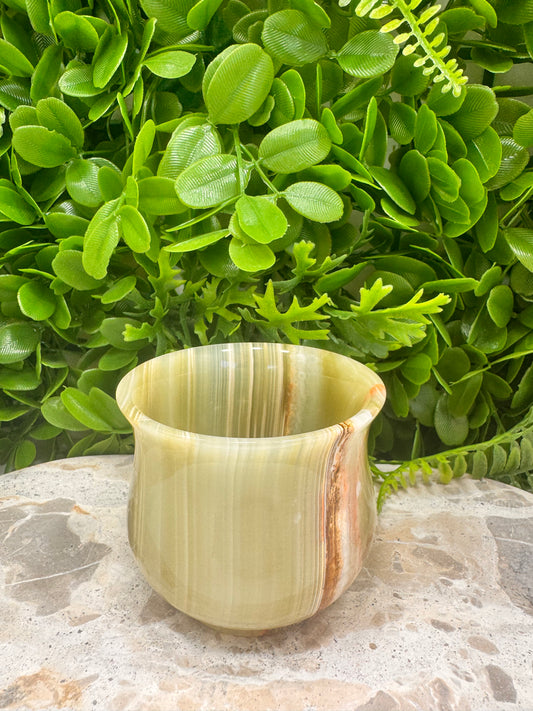 Green Banded Onyx Cup 246g