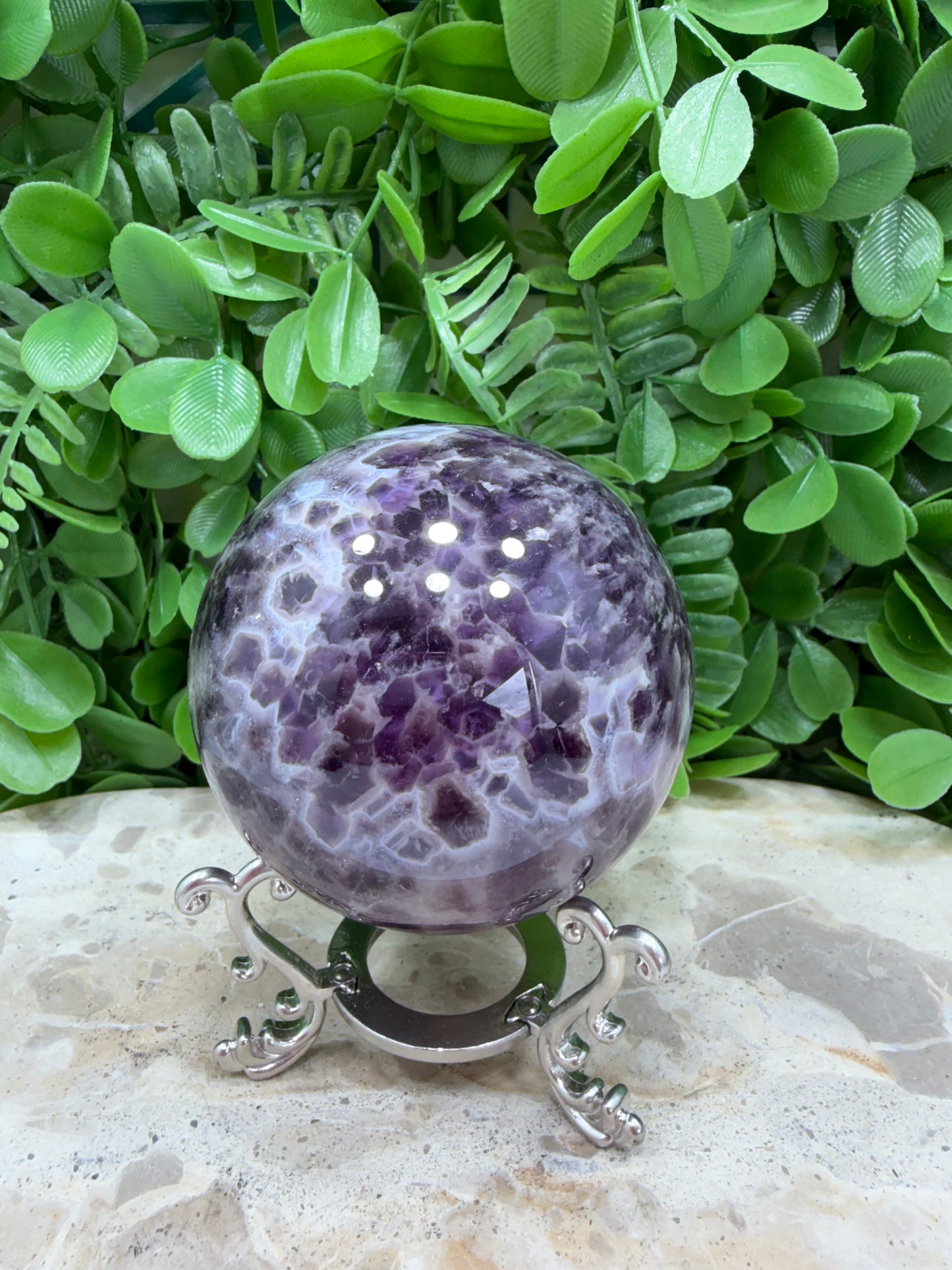 Flower Amethyst Sphere 506g