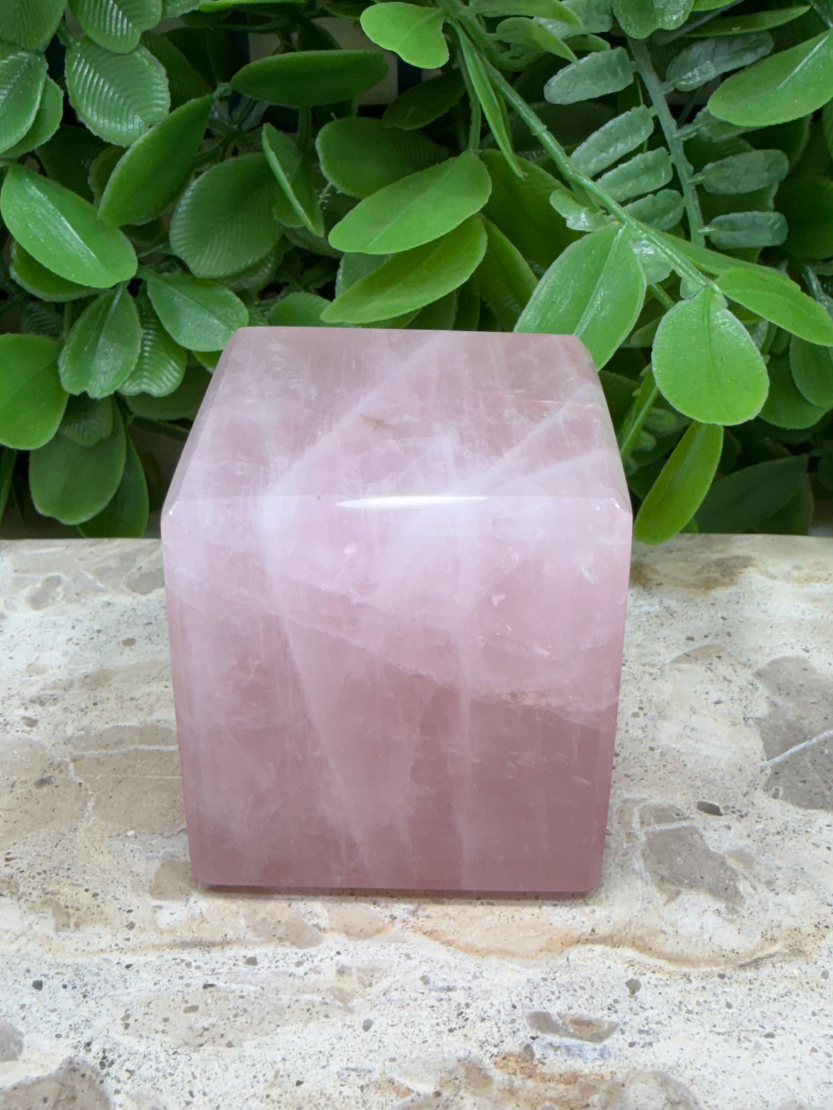 Rose Quartz Cube 312g | Love • Compassion • Healing