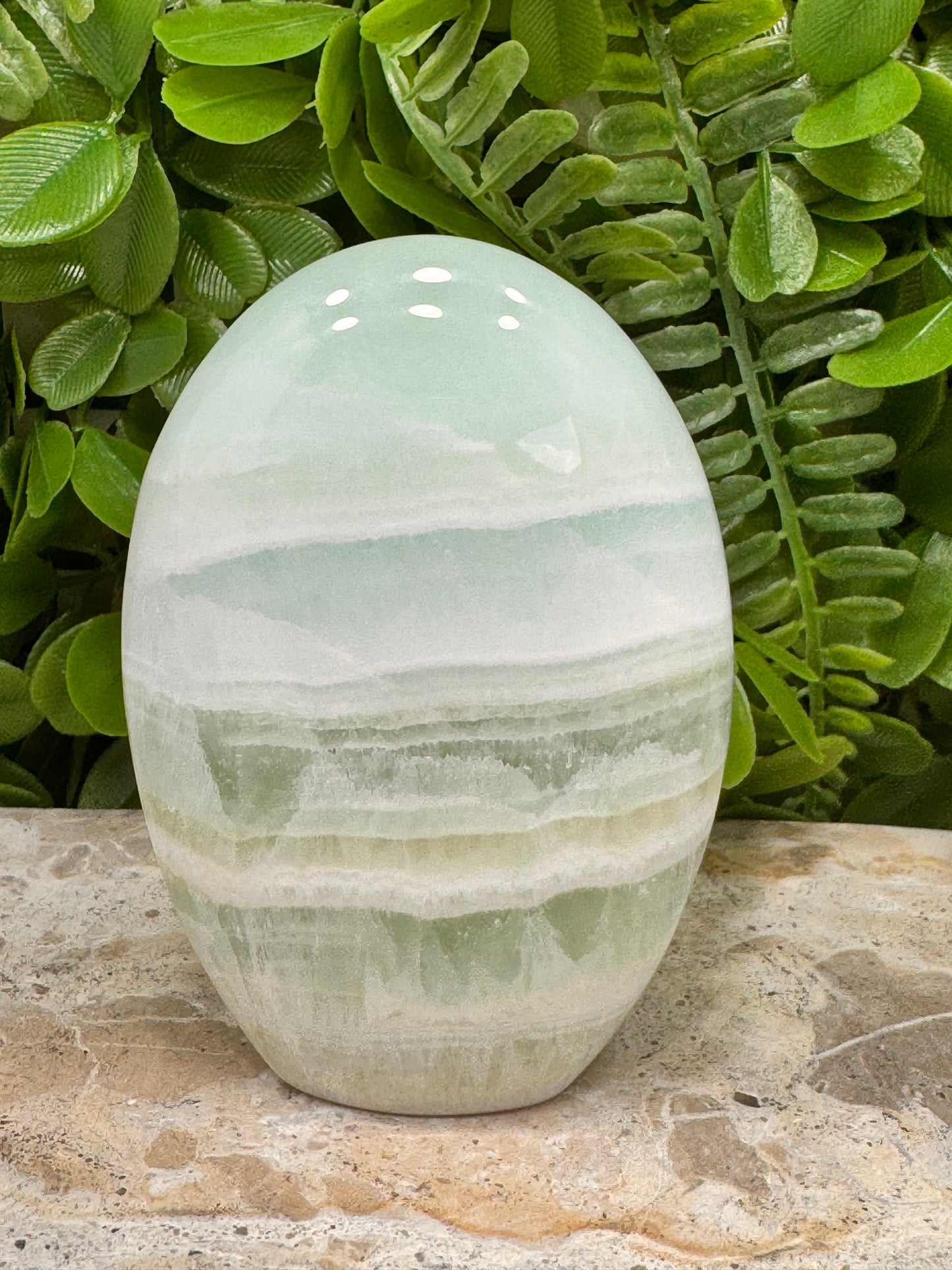 Standing Pistachio Calcite 358g