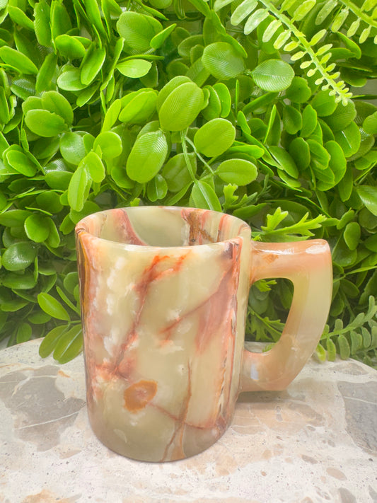 Green Banded Onyx Mug 400g