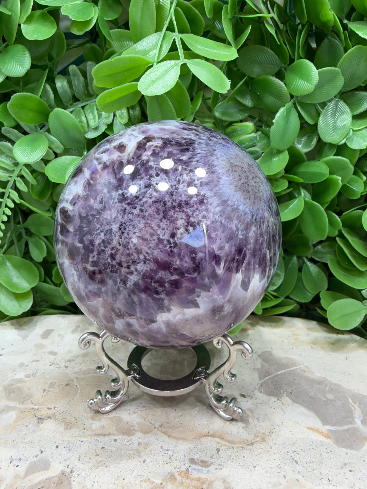 Flower Amethyst Sphere 1064g