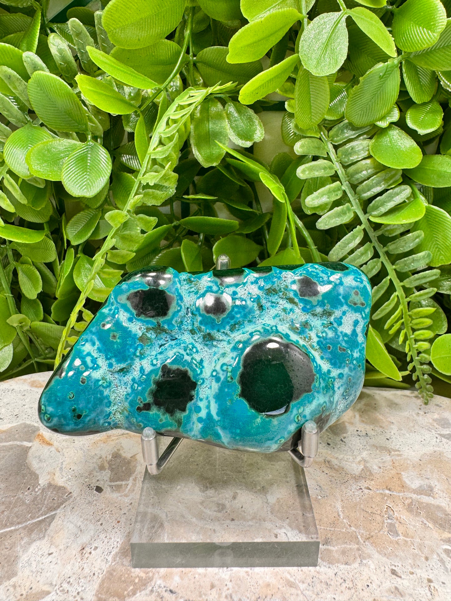 Malachite with Chryscolla Freeform 238g