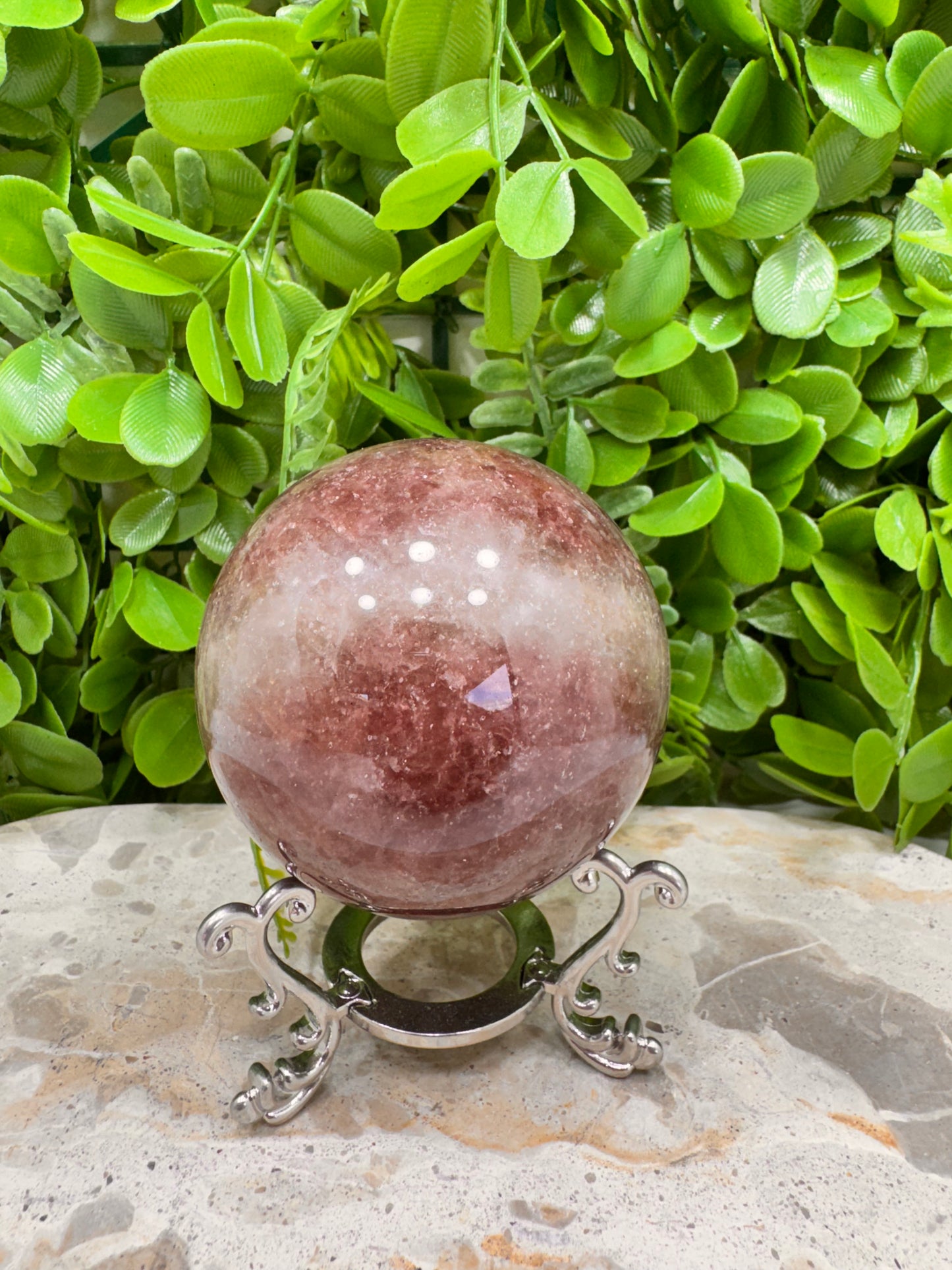 Strawberry Quartz Sphere 486g