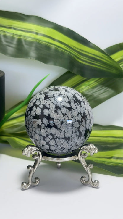 Snowflake Obsidian Sphere 330g