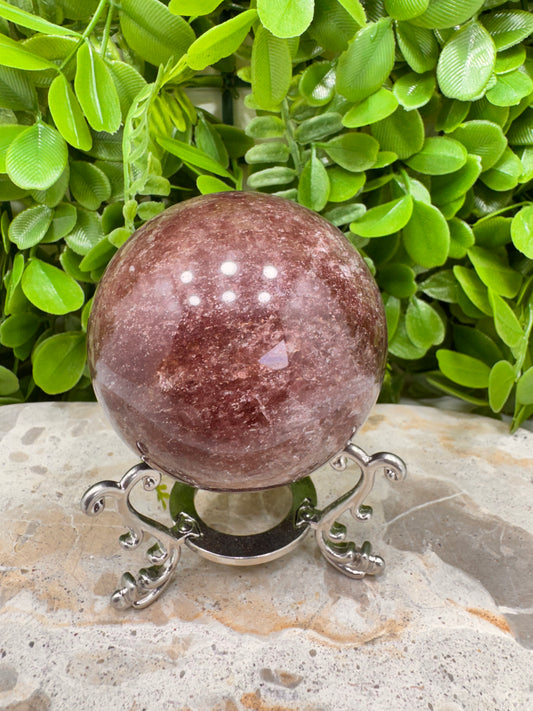 Strawberry Quartz Sphere 400g