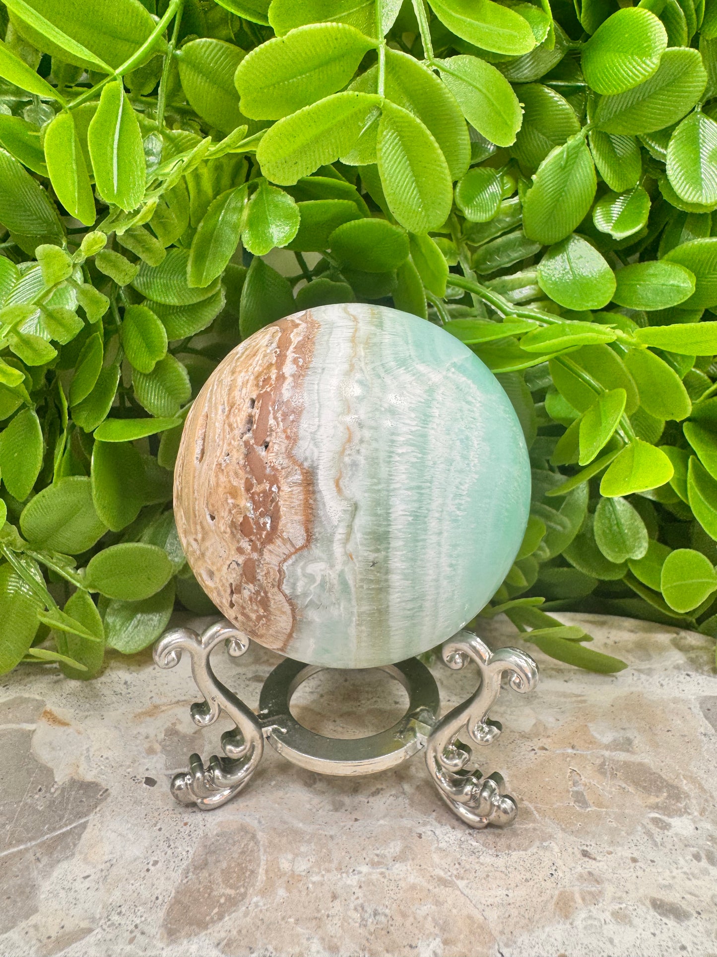 Caribbean Calcite Sphere 464g