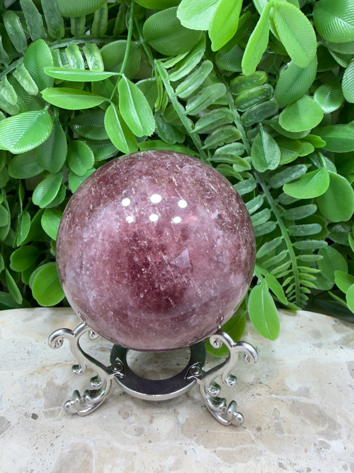 Strawberry Quartz Sphere | Love • Happiness • Compassion