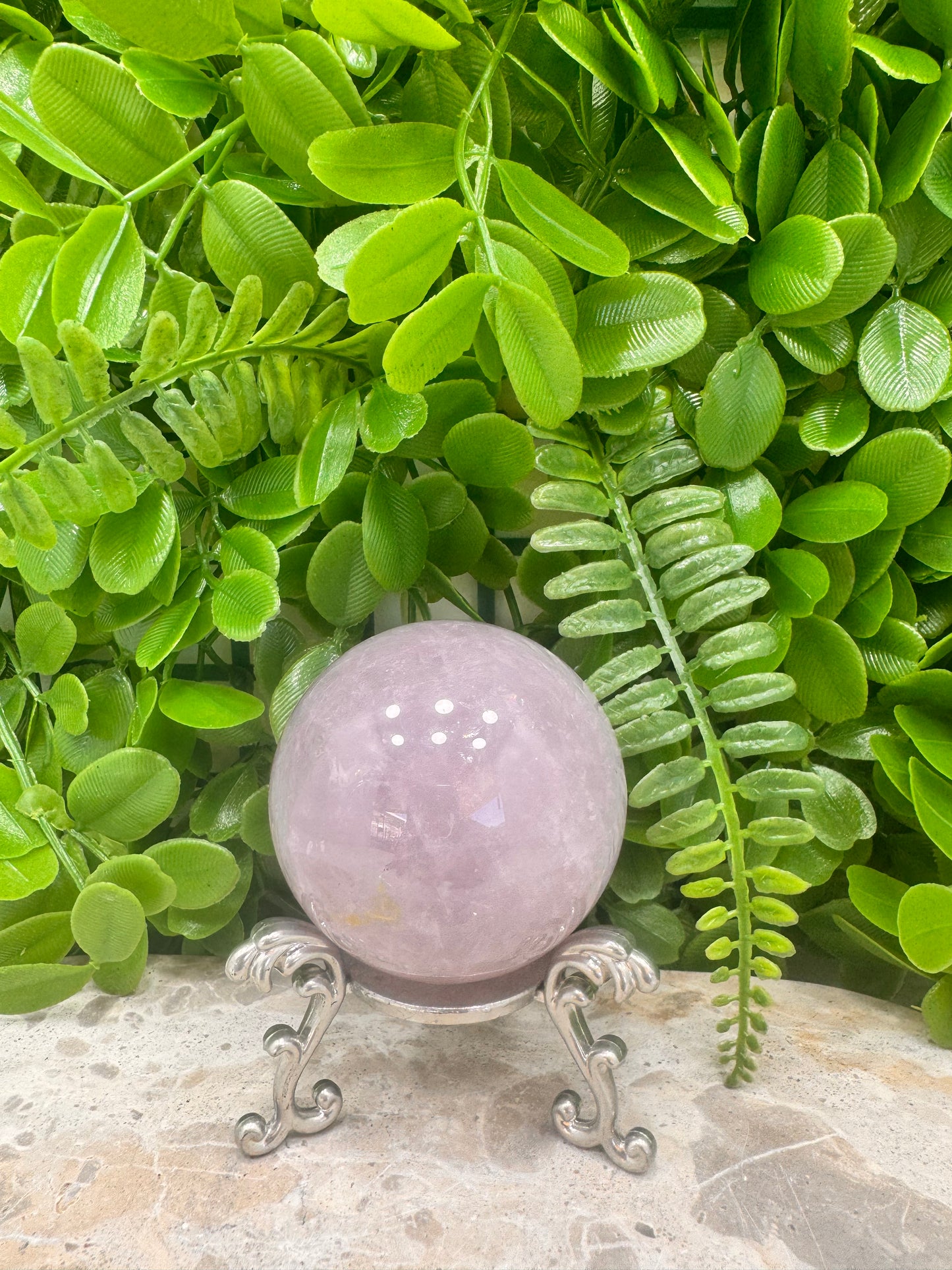Lavender Rose Quartz Sphere 310g