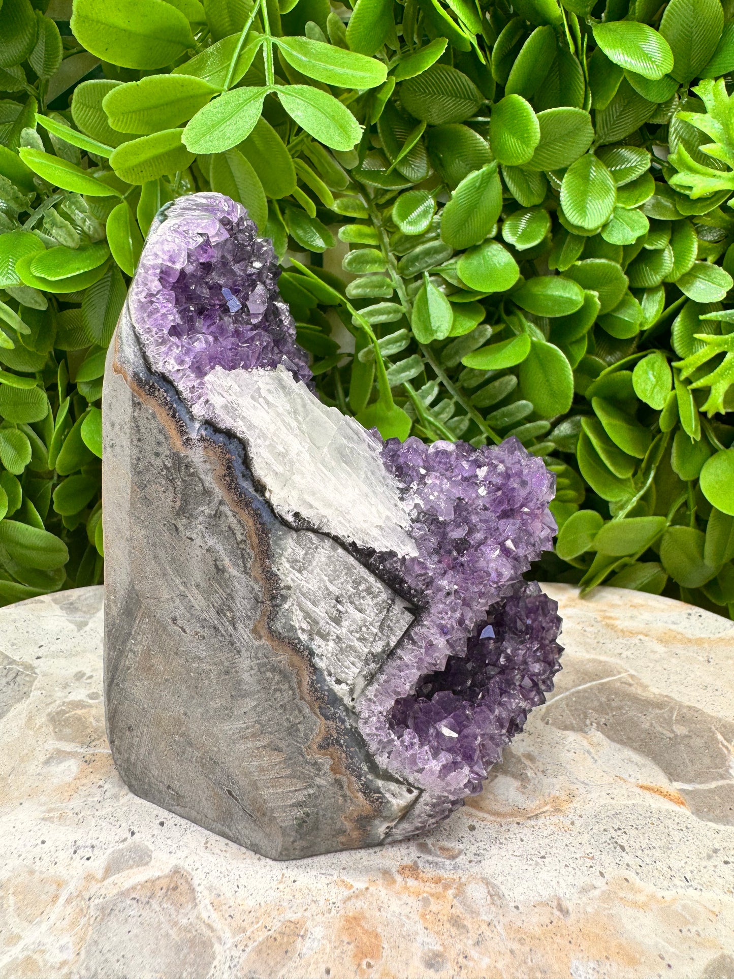 Amethyst Freeform with Calcite 952g