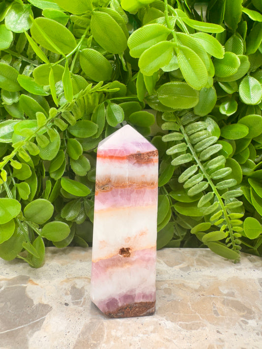 Pink Aragonite Tower 274g