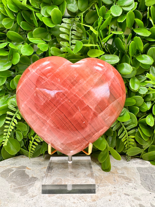 Rose Calcite Heart 1108g