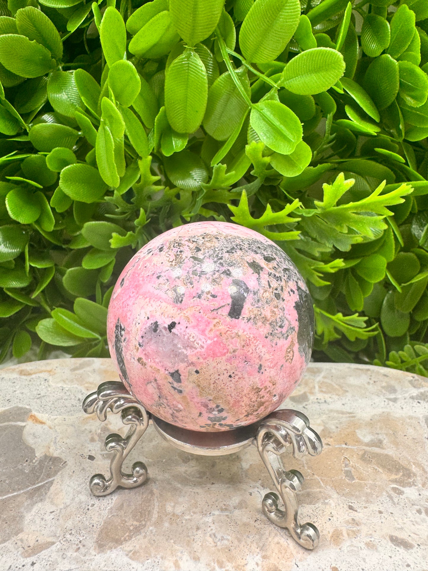 Peru Rhodonite Sphere 396g