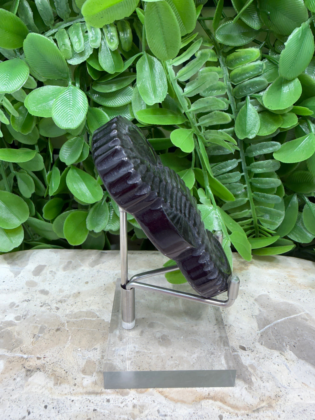 Silver Sheen Obsidian Seahorse 74g