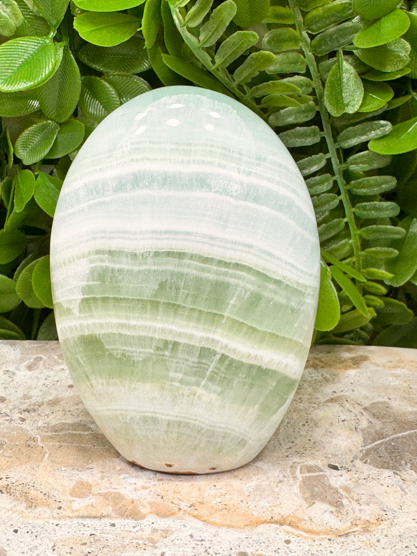 Standing Pistachio Calcite 358g