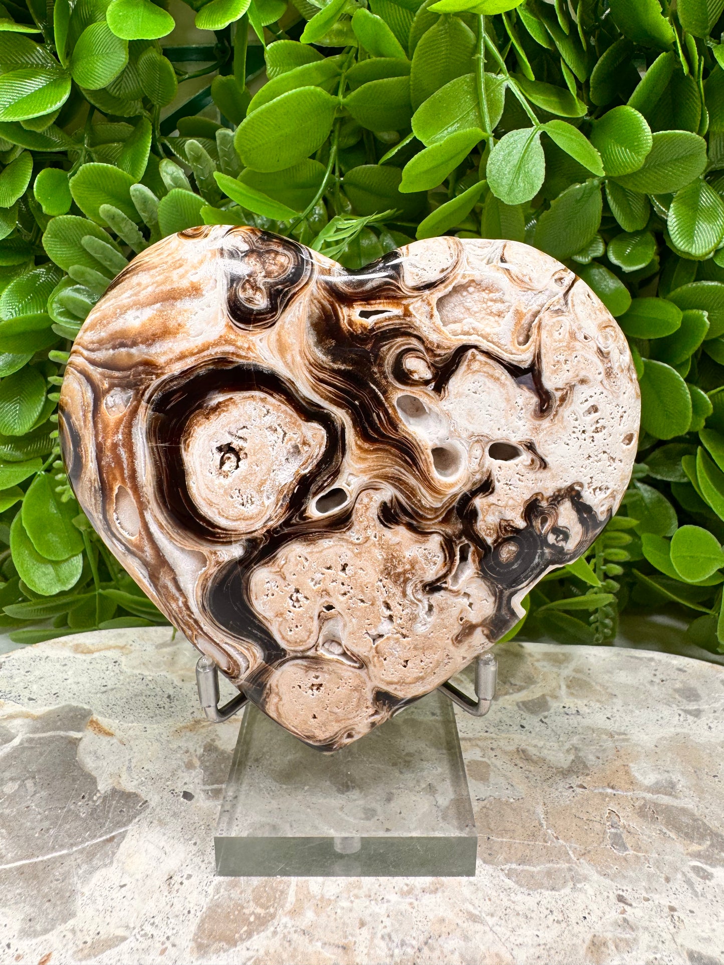 Chocolate Calcite Heart 470g