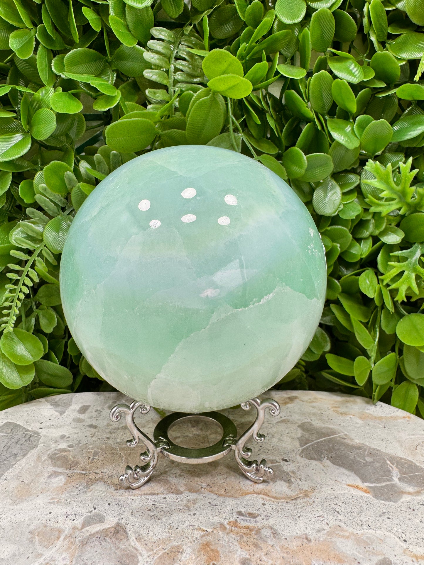 Pistachio Calcite Sphere 2066g