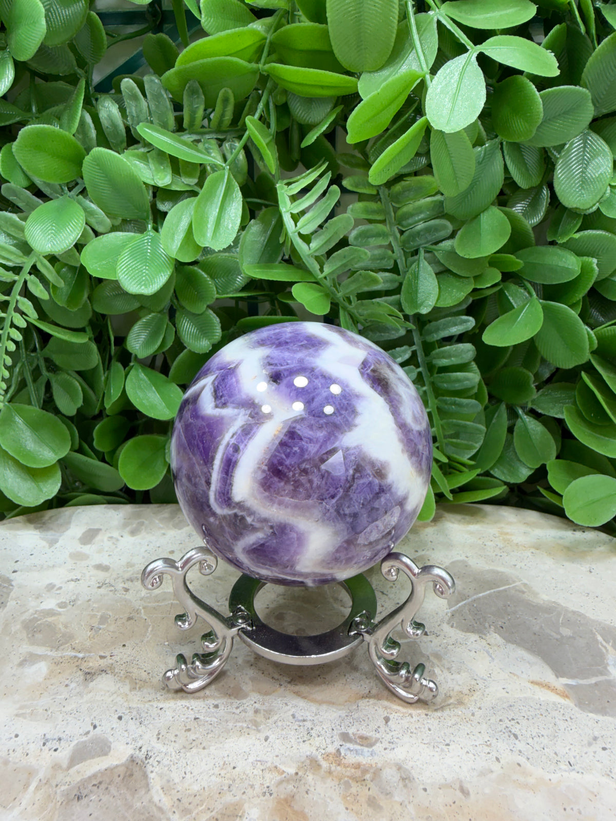 Chevron Amethyst Sphere 330g