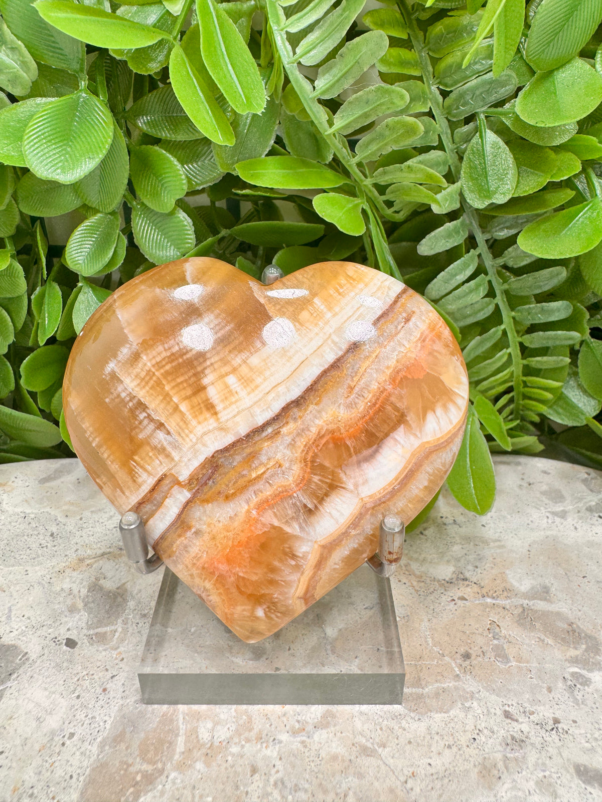 Honey Banded Calcite Heart | Confidence • Motivation • Personal Power