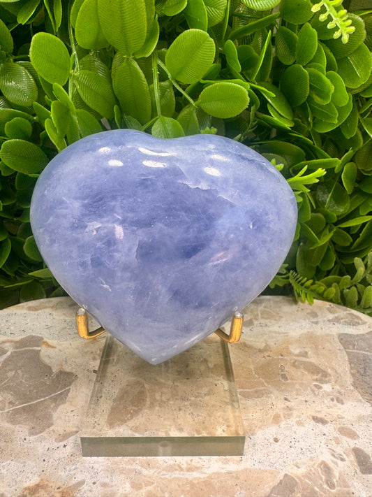Blue Calcite Heart 372g