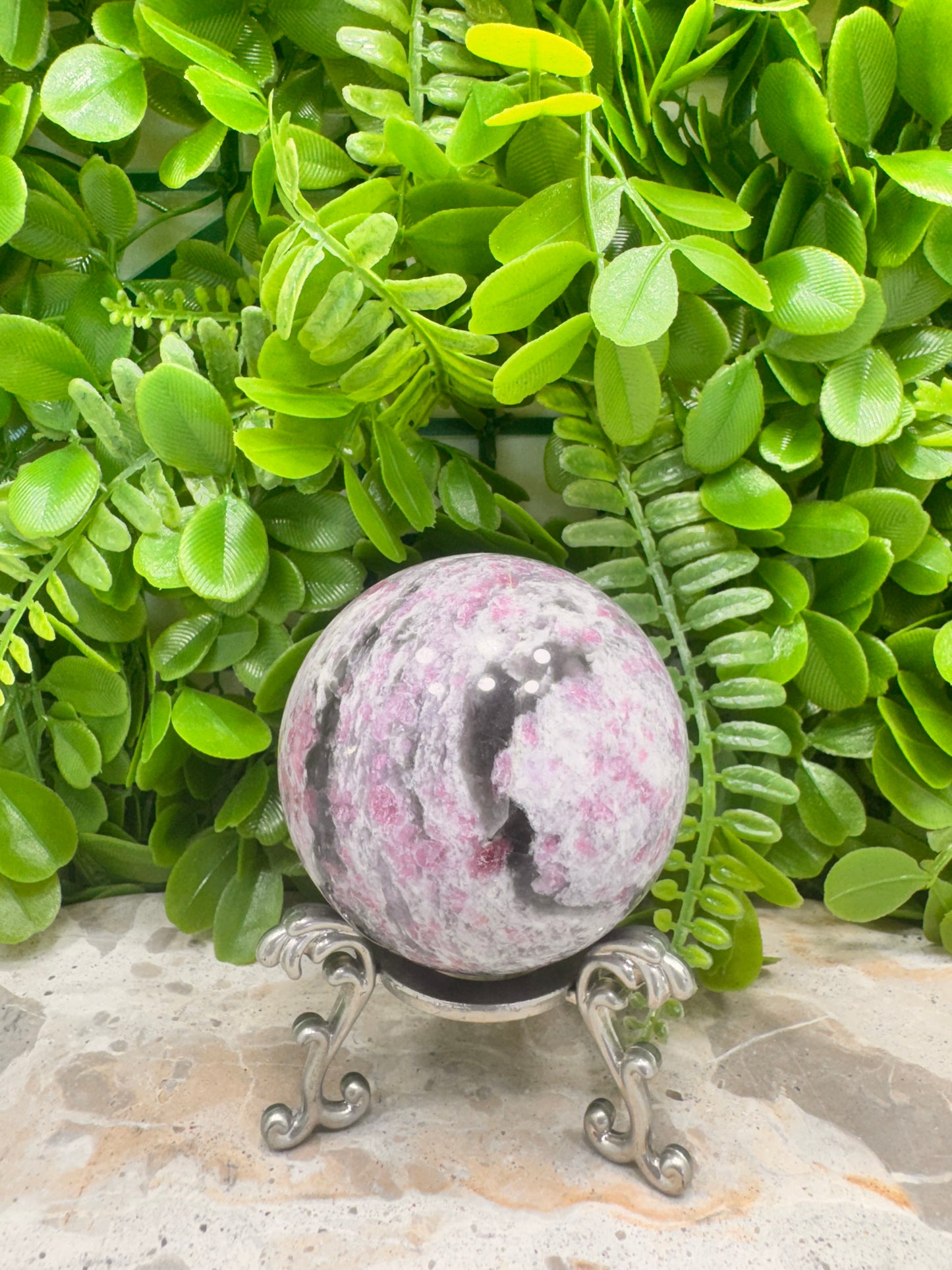 Pink Tourmaline Sphere 460g