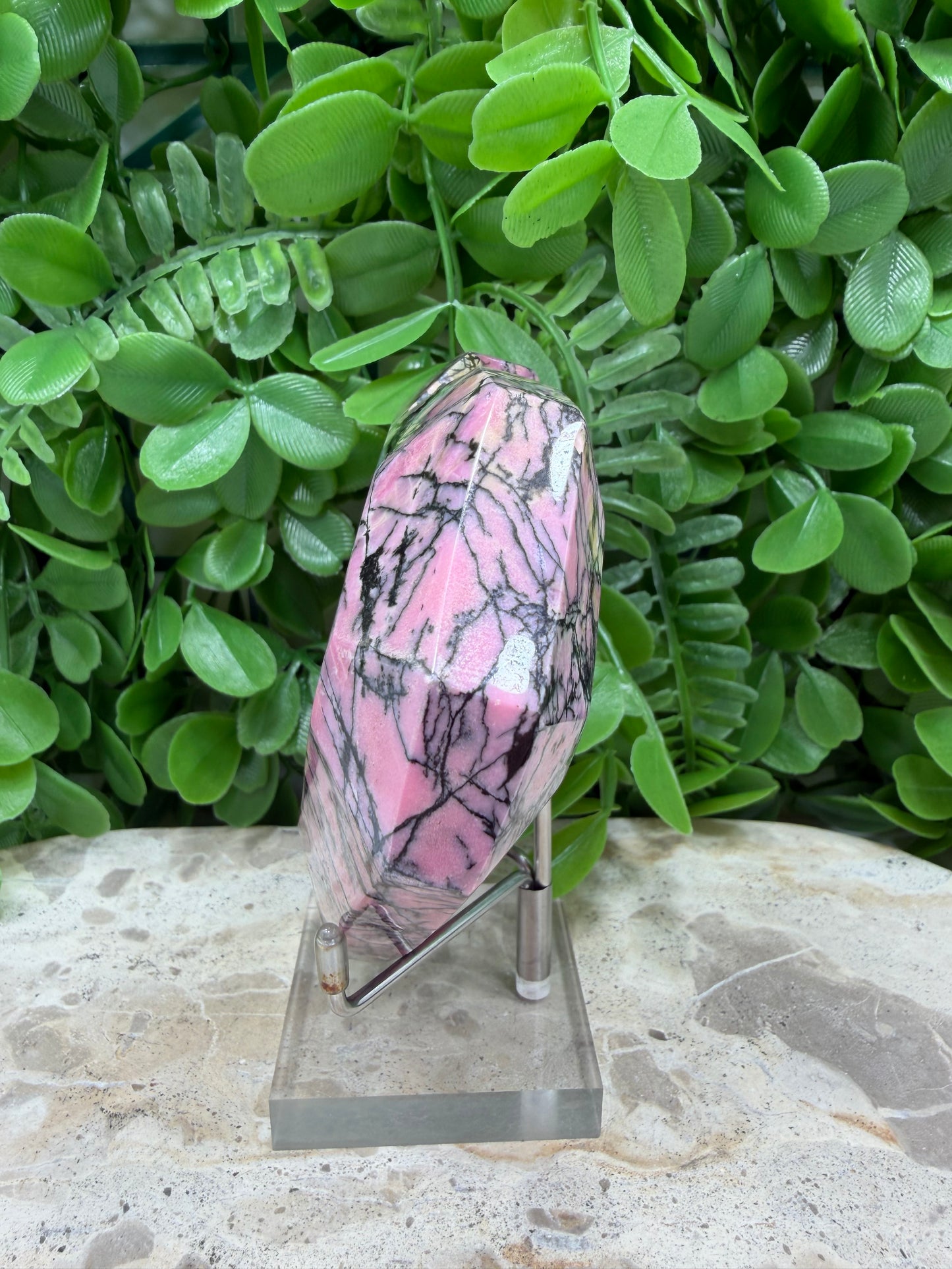 Rhodonite Faceted Heart 686g