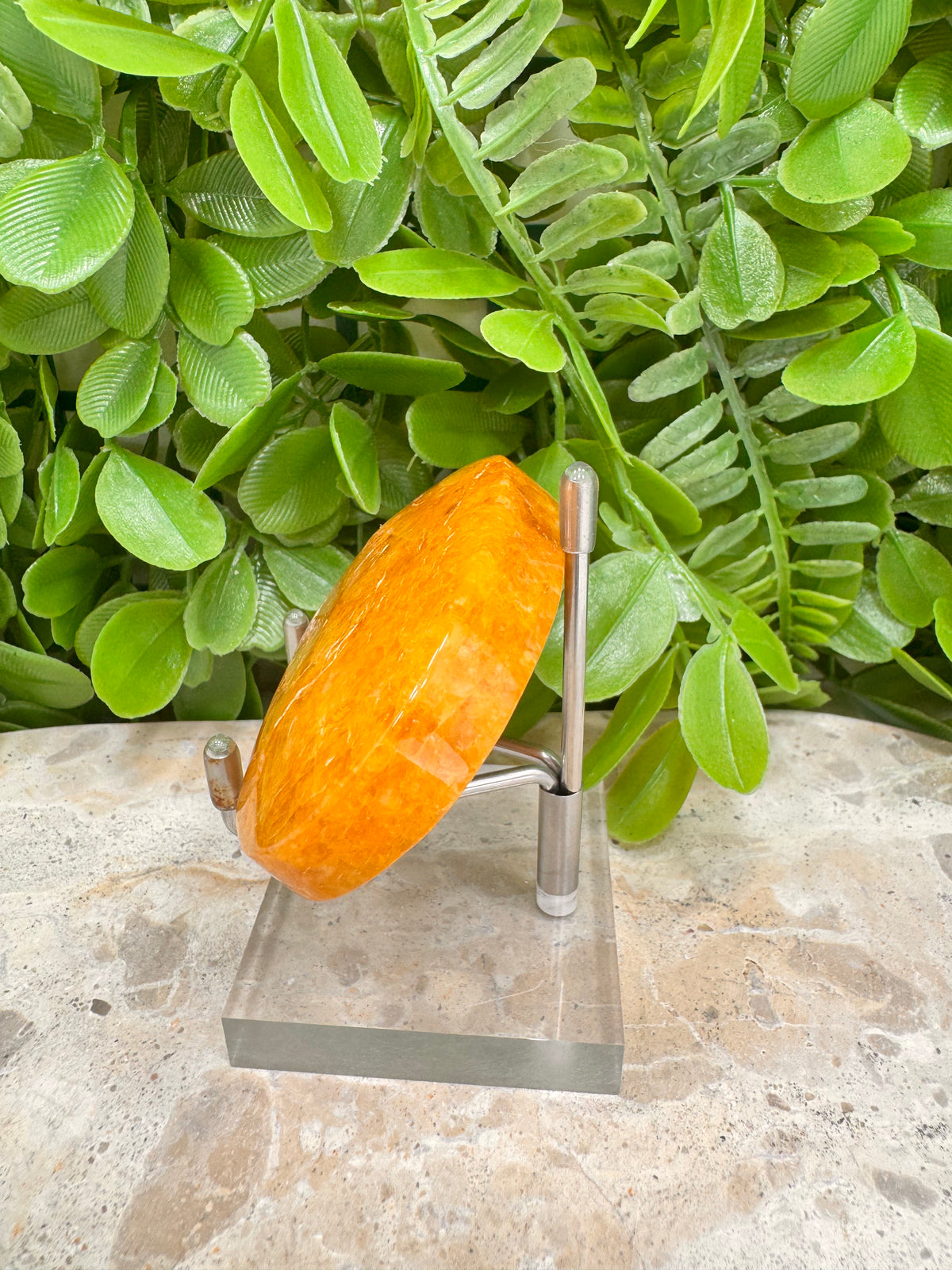 Golden Healer Palm Stone | Healing • Positivity • Balance