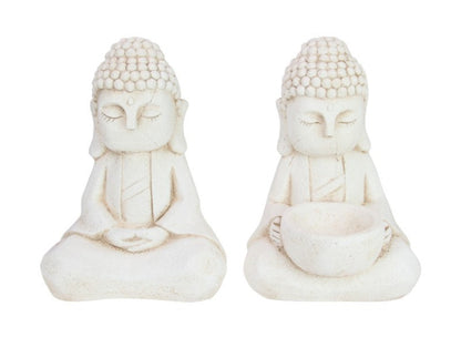 Sitting Cream Meditating Buddha 32cm