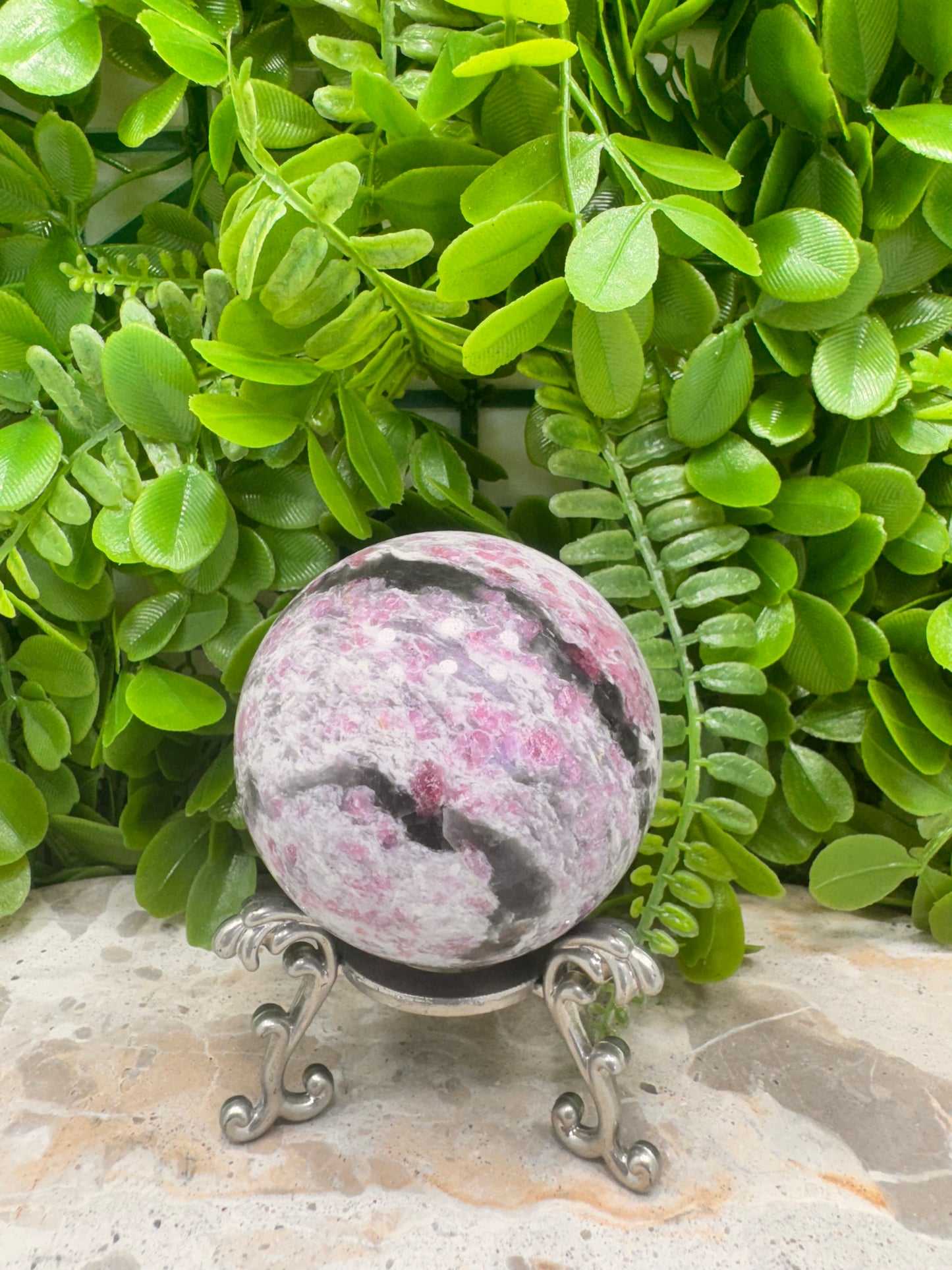 Pink Tourmaline Sphere 460g