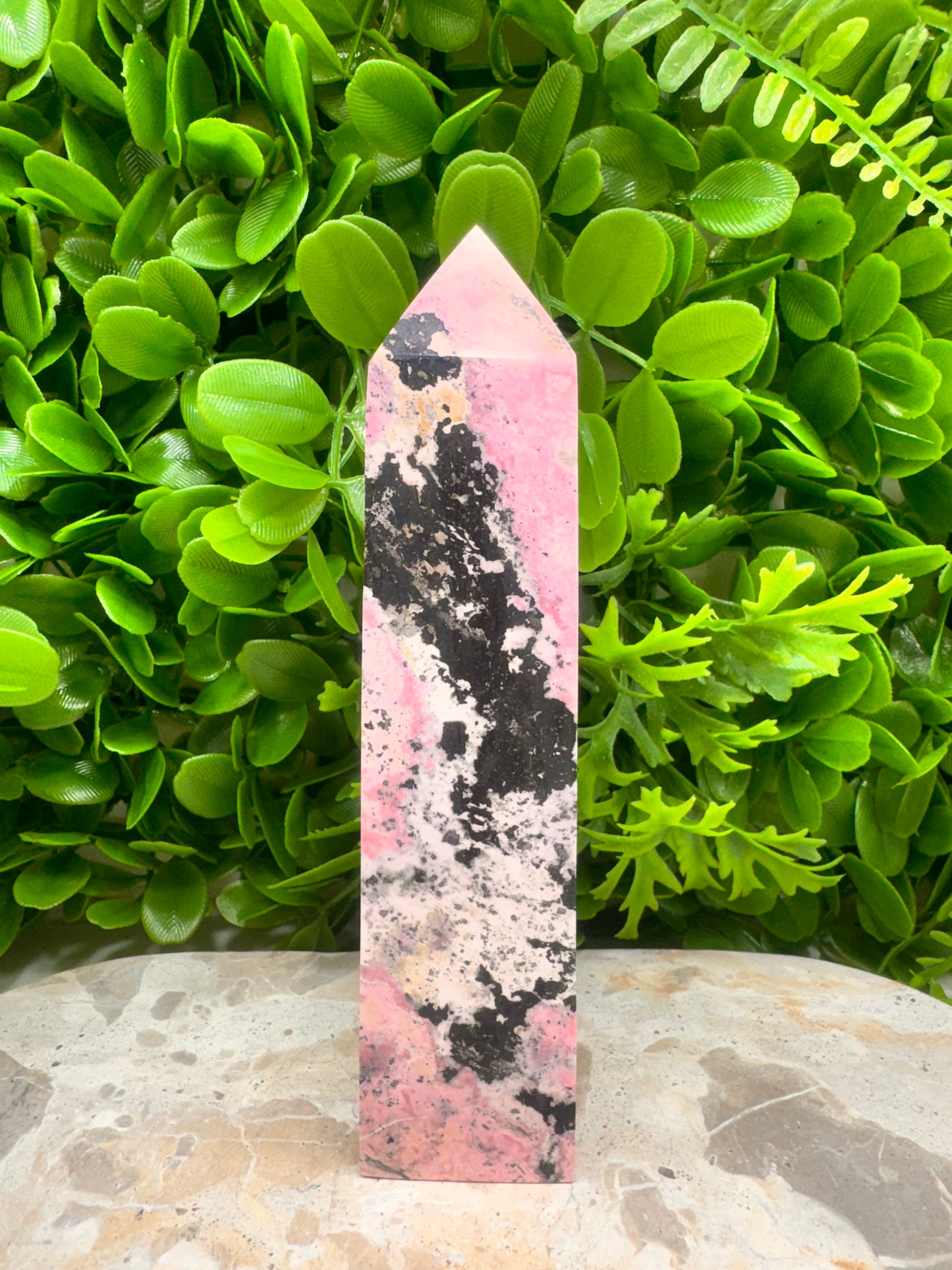 Rhodonite From Peru Tower 494g