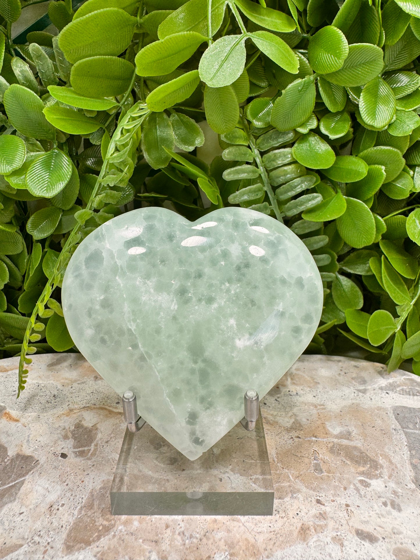 Aqua Caribbean Calcite Heart 200g