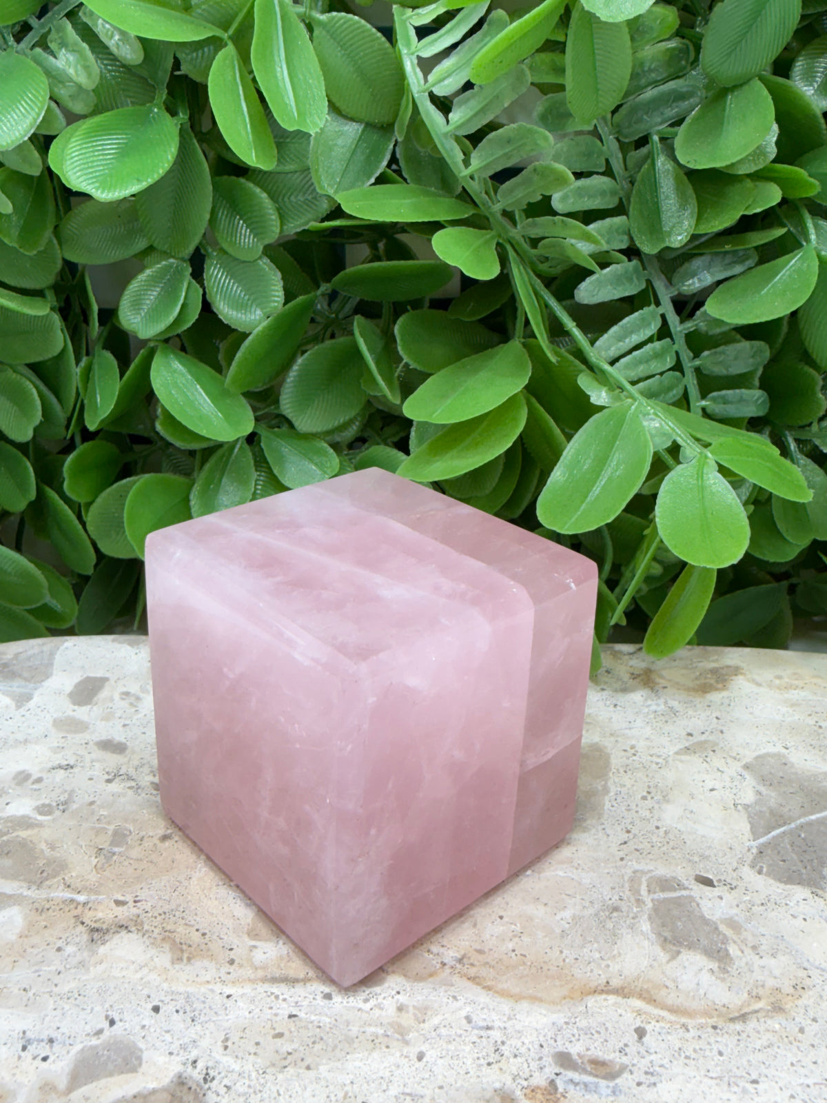 Rose Quartz Cube 312g | Love • Compassion • Healing